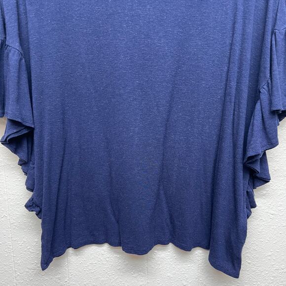 Dip Linen Blend Ruffle Trim Workwear Casual Relaxed Breathable Womens Top Small - Picture 3 of 11